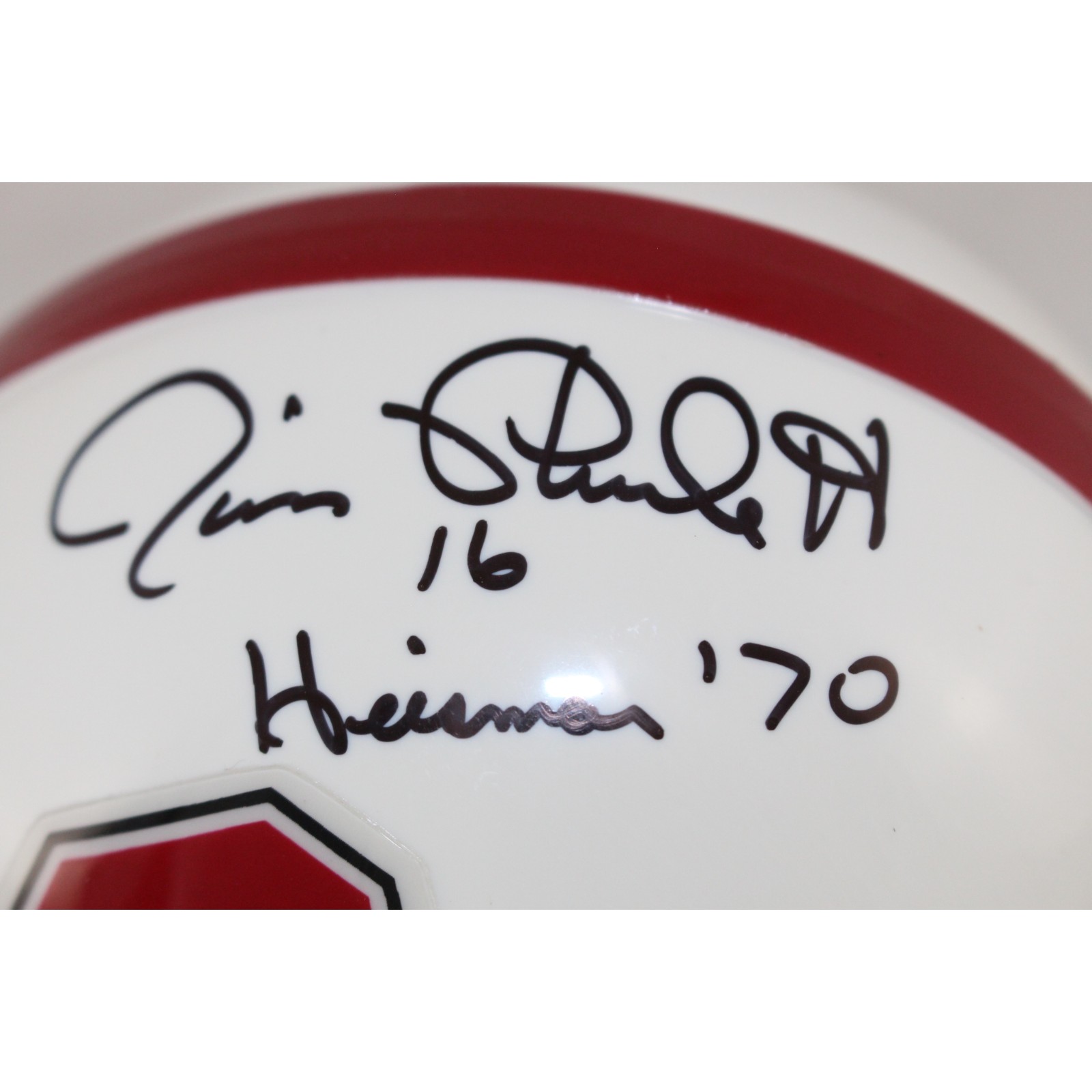 Jim Plunkett Autographed Stanford Cardinal Mini Helmet Heisman Beckett 52747 3 Jim Plunkett Autographed Stanford Cardinal Mini Helmet Heisman Beckett 52747