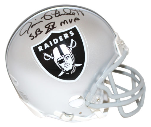 Jim Plunkett Autographed/Signed Oakland Raiders Mini Helmet SB XV MVP BAS 26797