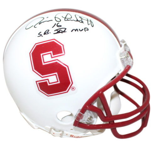 Jim Plunkett Autographed Stanford Cardinals Mini Helmet SB MVP JSA 24608