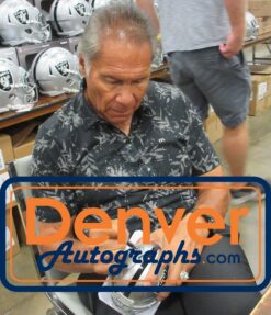 Jim Plunkett Autographed Las Vegas Raiders Speed Mini Helmet BAS