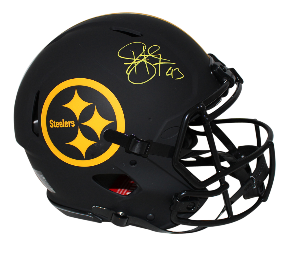 Troy Polamalu Signed Pittsburgh Steelers Authentic Eclipse Helmet BAS