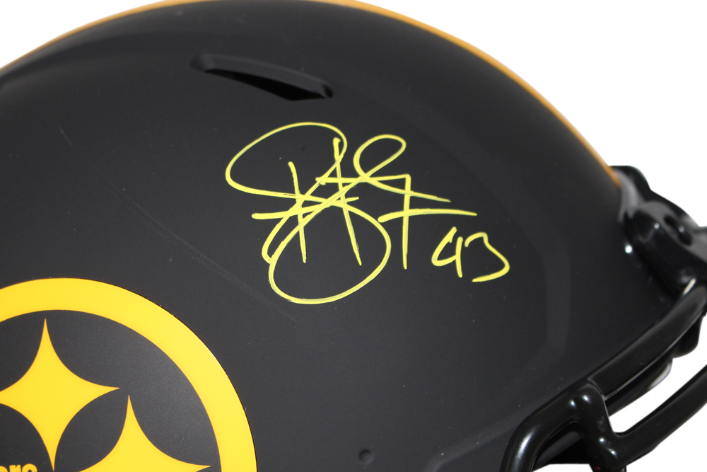 Troy Polamalu Signed Pittsburgh Steelers Authentic Eclipse Helmet BAS