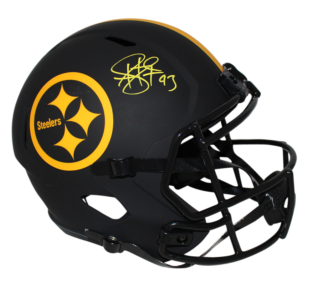 Troy Polamalu Signed Pittsburgh Steelers F/S Eclipse Helmet Beckett BAS