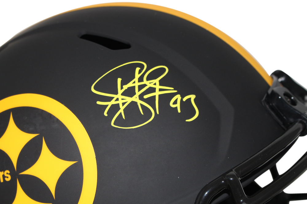 Troy Polamalu Signed Pittsburgh Steelers F/S Eclipse Helmet Beckett BAS