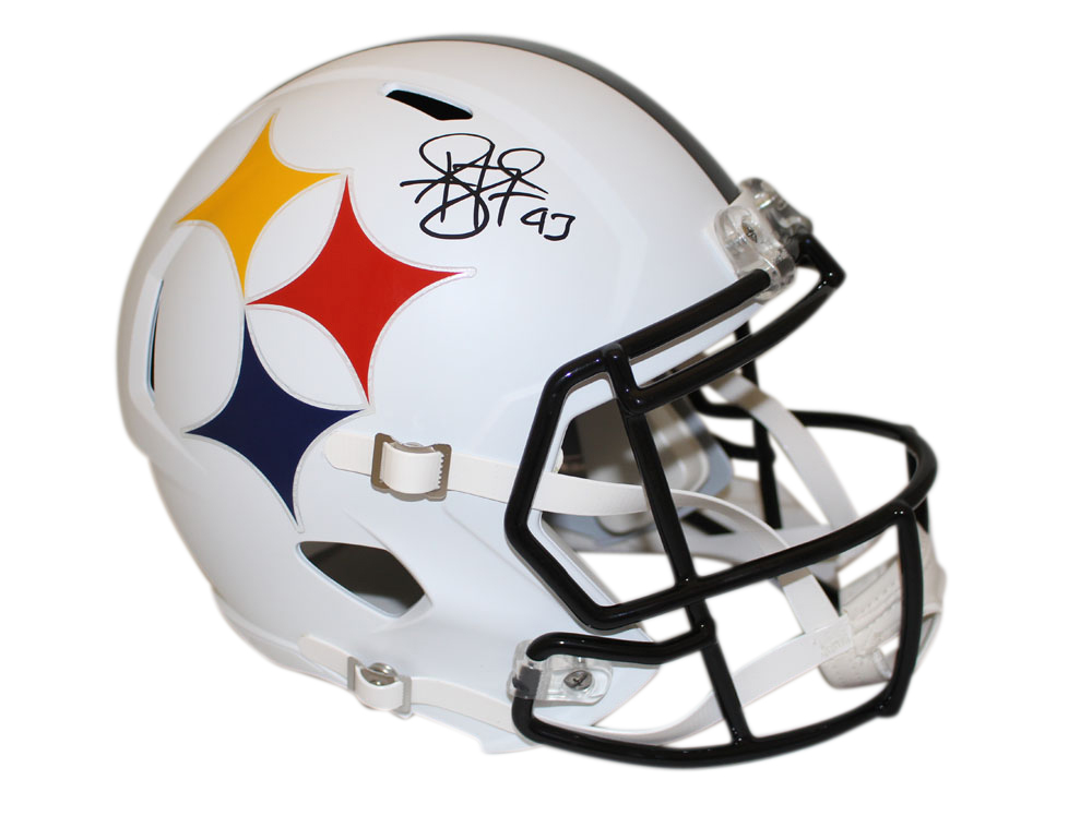 Troy Polamalu Signed Pittsburgh Steelers F/S AMP Speed Helmet BAS