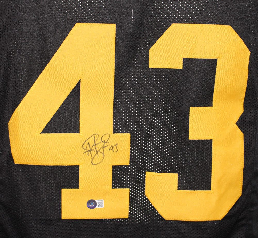 Troy Polamalu Autographed Pro Style Color Rush XL Jersey Beckett BAS