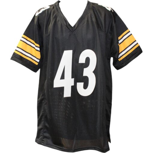 Troy Polamalu Autographed Pro Style sz XL Black Jersey Beckett Witness 50284
