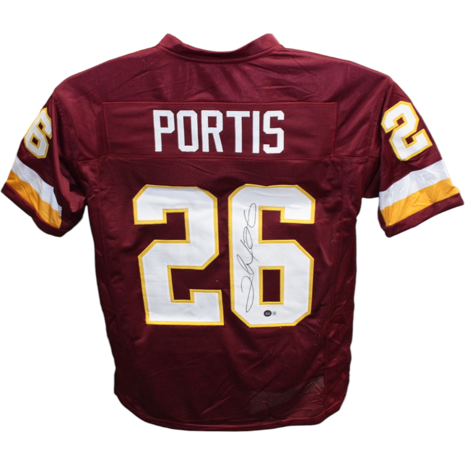 Clinton Portis Autographed/Signed Pro Style Jersey Red Beckett