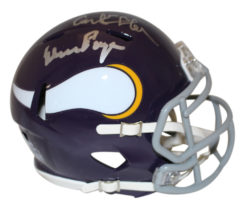 Purple People Eaters Signed Vikings 60-79 Speed Mini Helmet 4 Sigs BAS