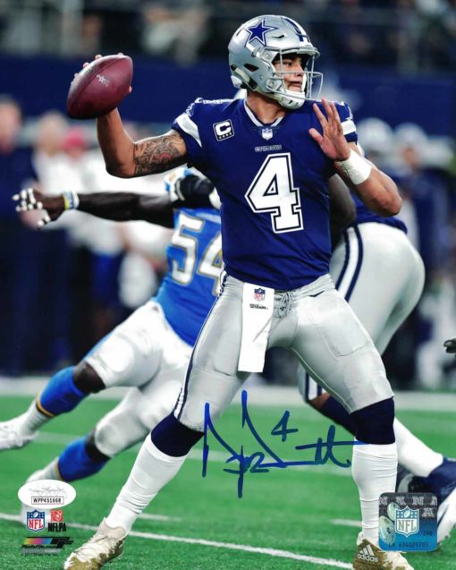 Dak Prescott Autographed/Signed Dallas Cowboys 8x10 Photo JSA PF 24094