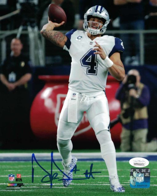 Dak Prescott Autographed/Signed Dallas Cowboys 8x10 Photo JSA PF 24092