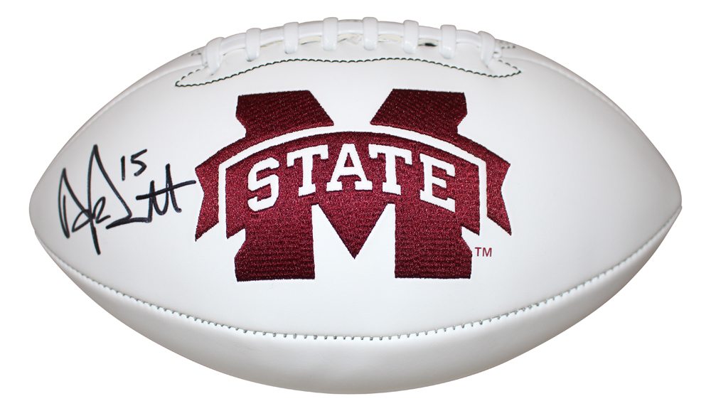 Dak Prescott Autographed Mississippi State Bulldogs Logo Football BAS 28665