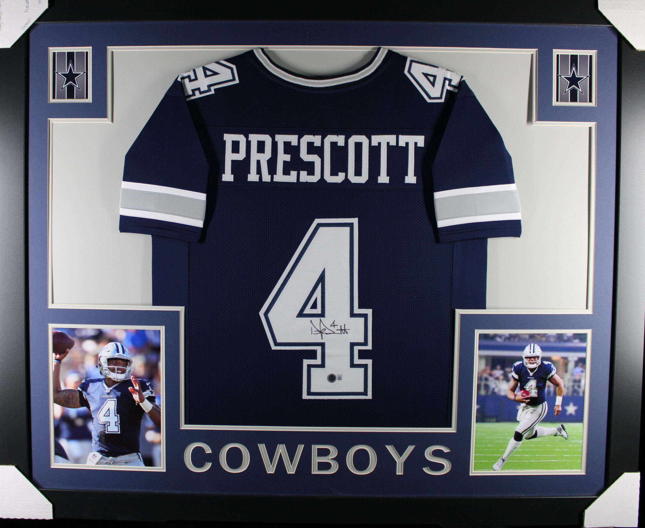 Dak Prescott Autographed Pro Style Sz XL Blue Framed Jersey 35x43 Beckett 57308 1 Dak Prescott Autographed Pro Style Sz XL Blue Framed Jersey 35x43 Beckett 57308