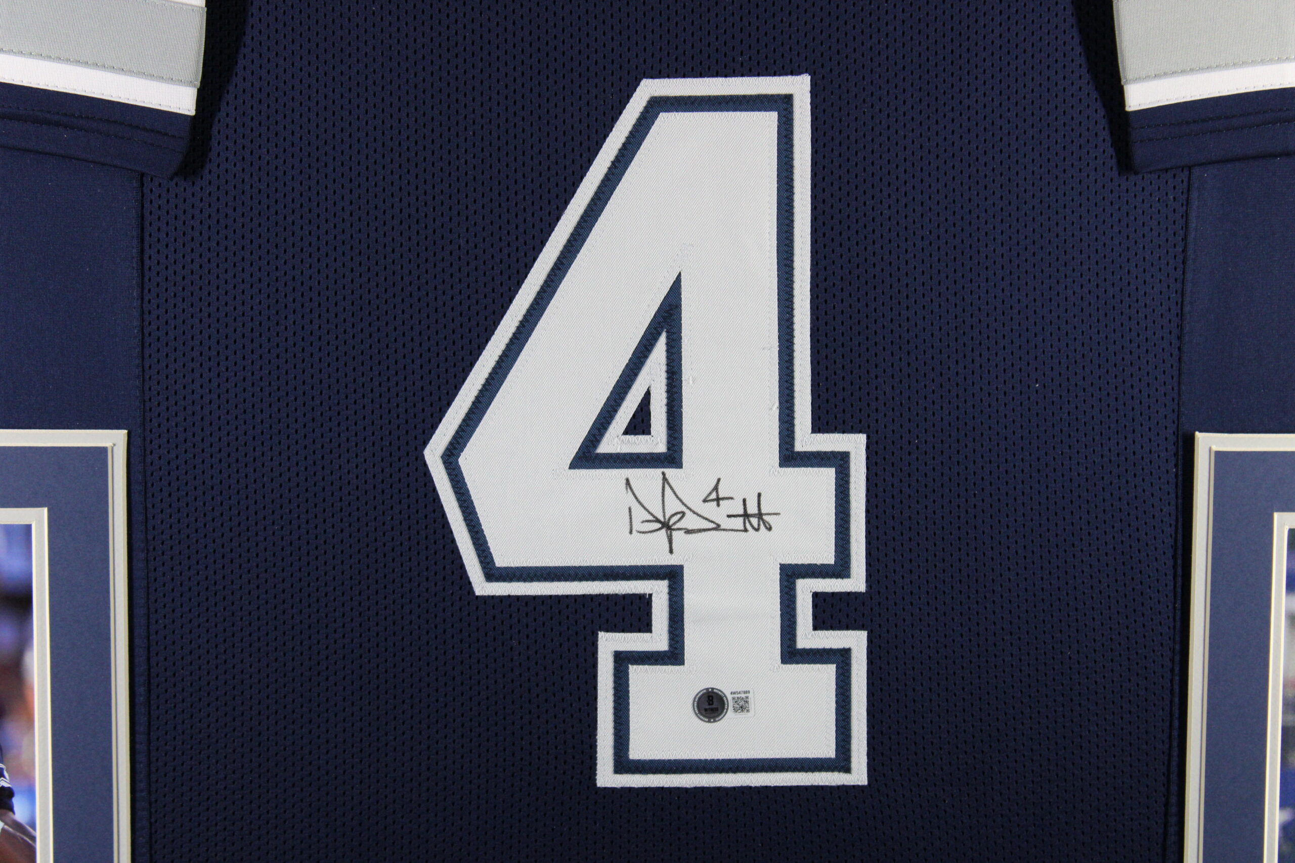 Dak Prescott Autographed Pro Style Sz XL Blue Framed Jersey 35x43 Beckett 57308 2 Dak Prescott Autographed Pro Style Sz XL Blue Framed Jersey 35x43 Beckett 57308