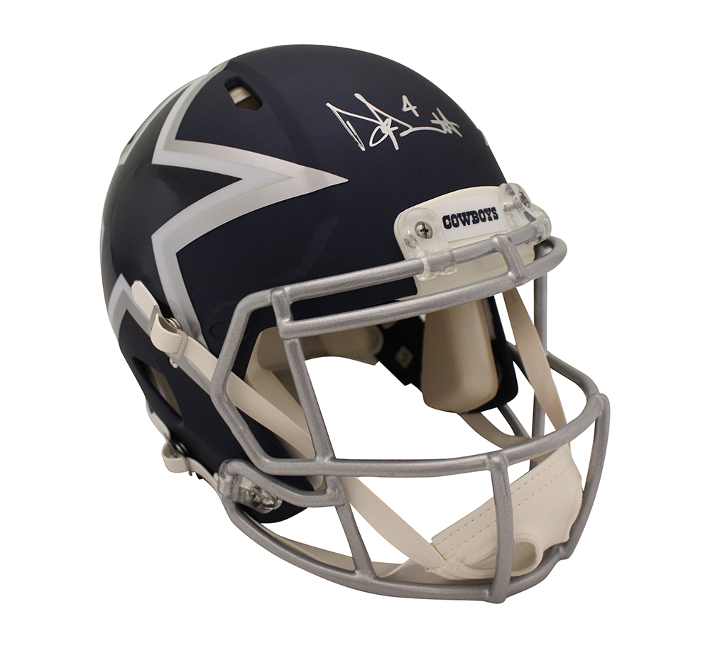Dak Prescott Autographed Dallas Cowboys Authentic AMP Helmet Beckett