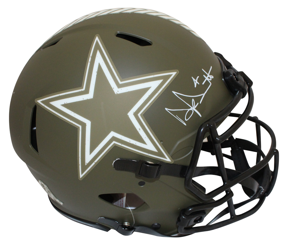 Dak Prescott Signed Dallas Cowboys Authentic Salute Speed Helmet BAS