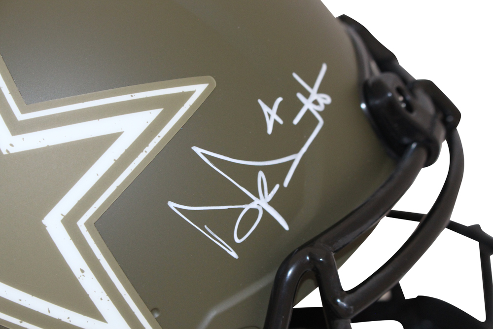 Dak Prescott Signed Dallas Cowboys Authentic Salute Speed Helmet BAS