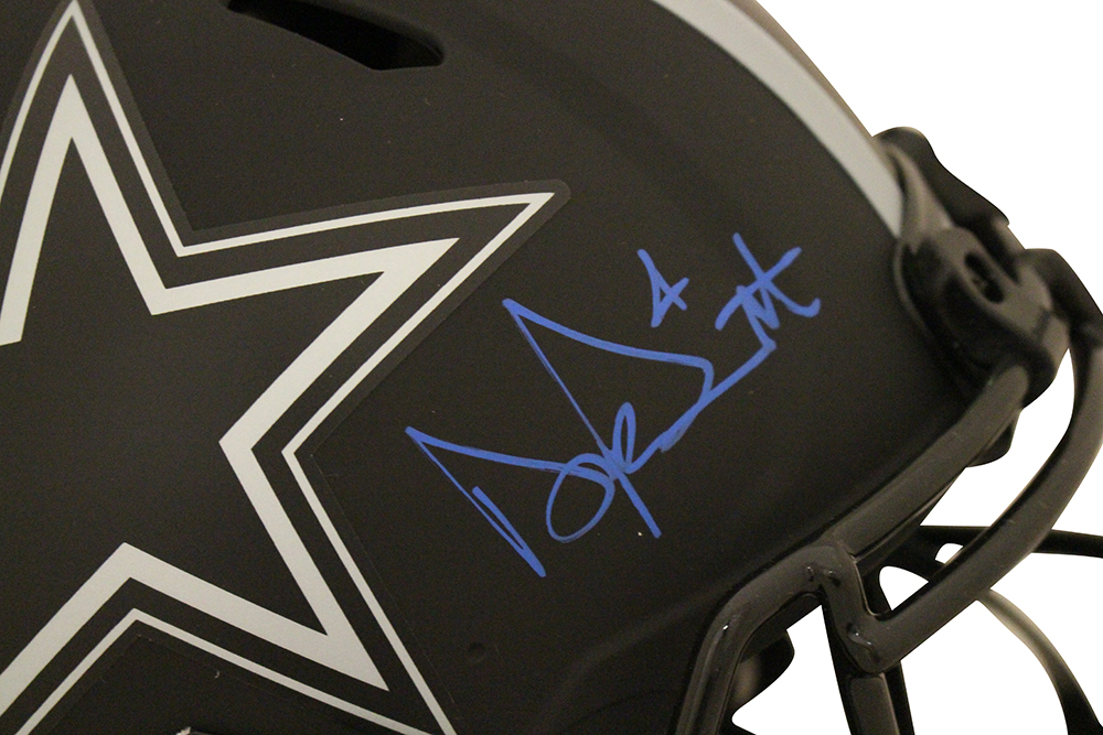 Dak Prescott Autographed Dallas Cowboys Authentic Eclipse Helmet BAS 28673
