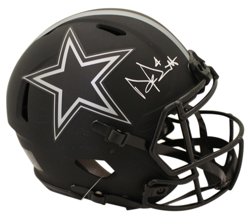 Dak Prescott Autographed Dallas Cowboys Authentic Eclipse Helmet Beckett