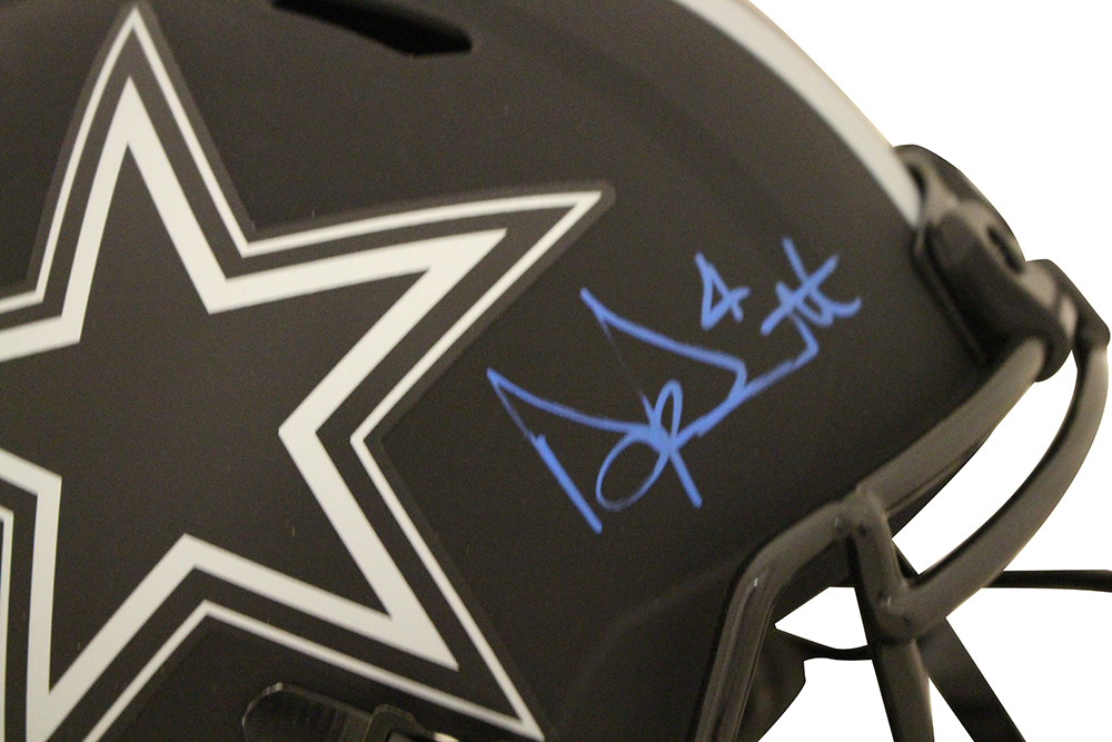 Dak Prescott Autographed/Signed Dallas Cowboys F/S Eclipse Helmet BAS 28672