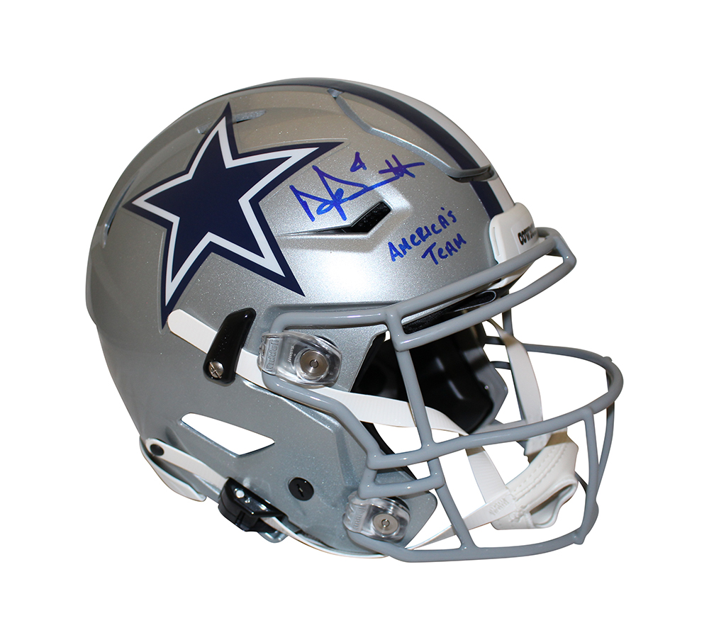 Dak Prescott Signed Dallas Cowboys Authentic Speed Flex Helmet Beckett