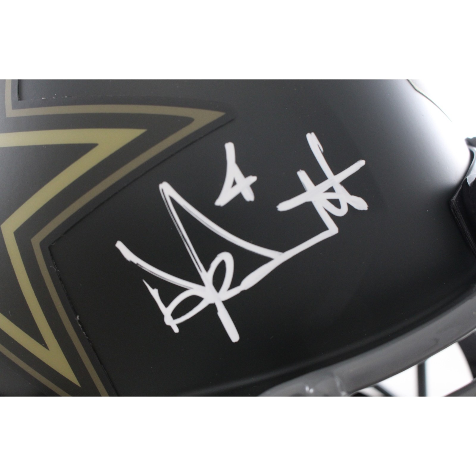 Dak Prescott Autographed/Signed Dallas Cowboys F/S 25 STS Helmet Beckett 56332