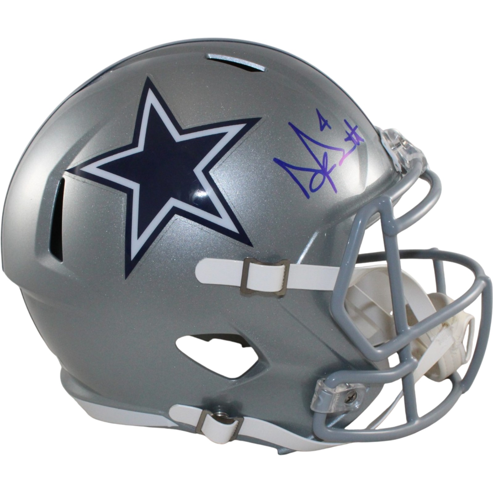 Dak Prescott Autographed/Signed Dallas Cowboys F/S Helmet Beckett 56334