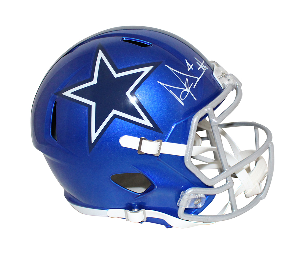 Dak Prescott Autographed Dallas Cowboys F/S Flash Speed Helmet BAS