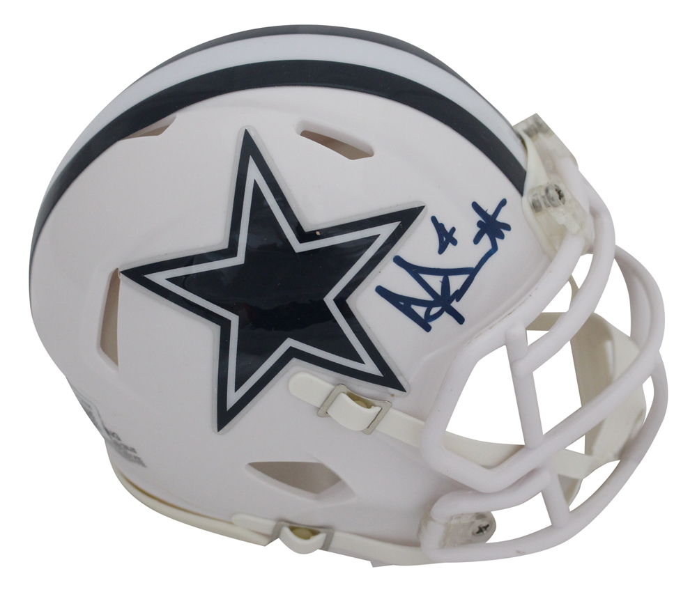 Dak Prescott Autographed Dallas Cowboys 2022 Alt Mini Helmet Beckett