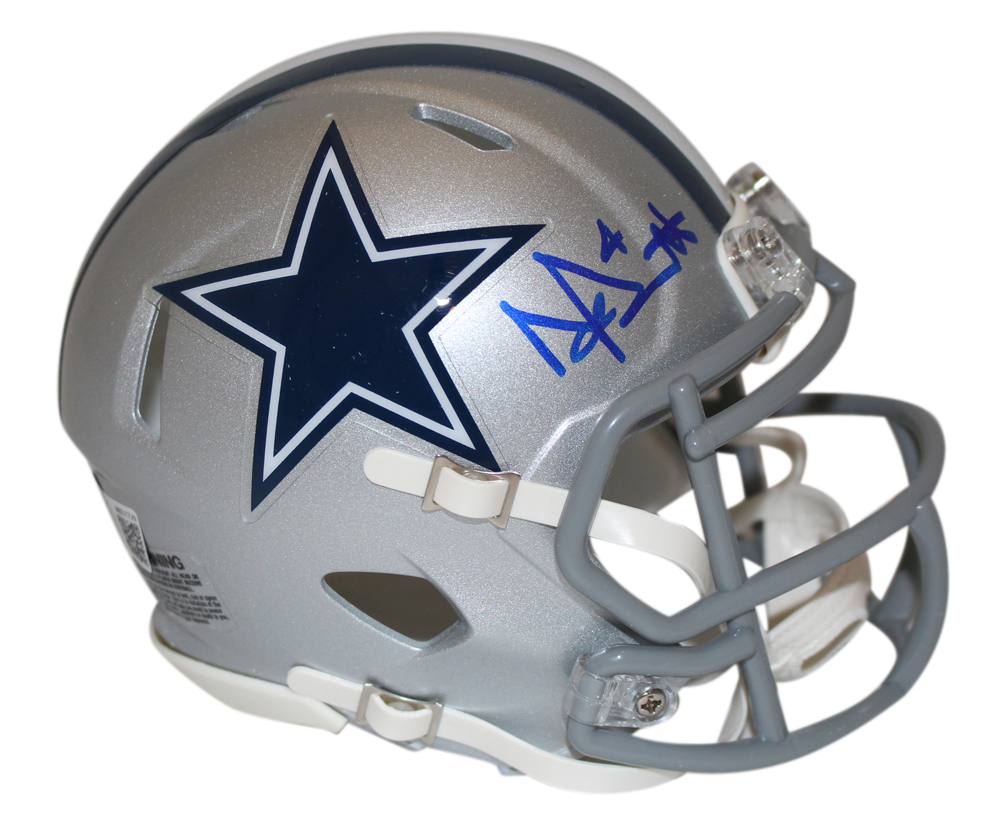 Dak Prescott Autographed Dallas Cowboys Speed Mini Helmet Beckett