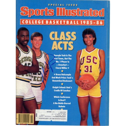 Mark Price Autographed Georgia Tech 1985 SI Magazine Beckett Witness 51826