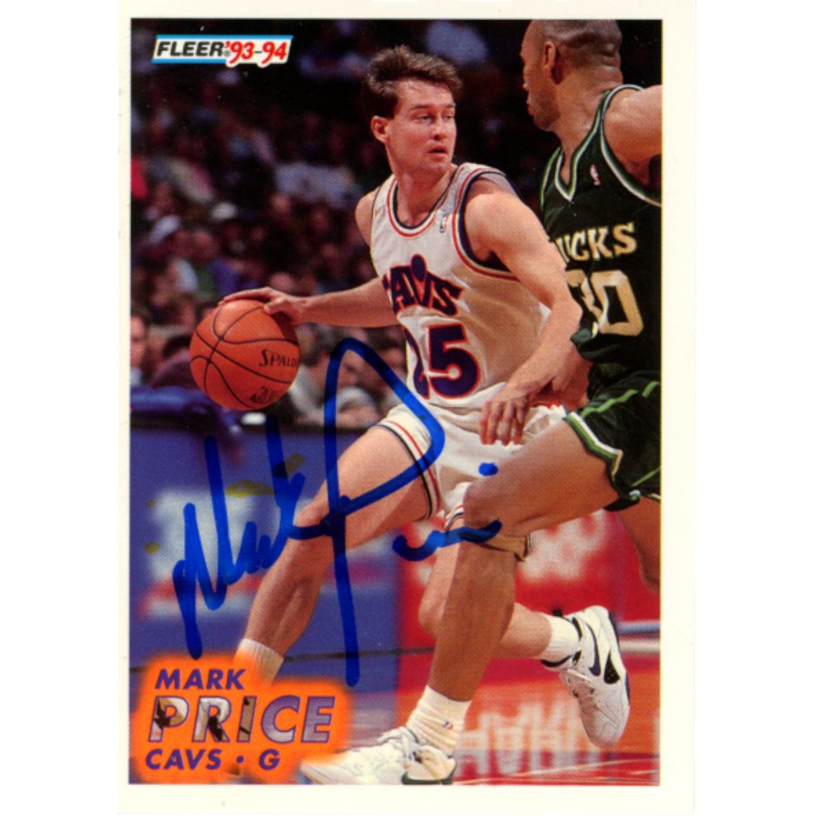 Mark Price Autographed/Signed Fleer 93-94 #39 Trading Card Beckett 51929 1 Mark Price Autographed/Signed Fleer 93-94 #39 Trading Card Beckett 51929