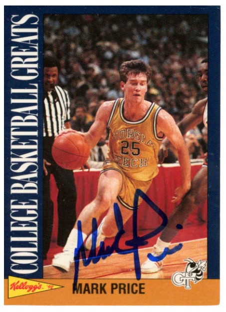 Mark Price Autographed/Signed 1987 Kellogs Trading Card Beckett Witness 59408