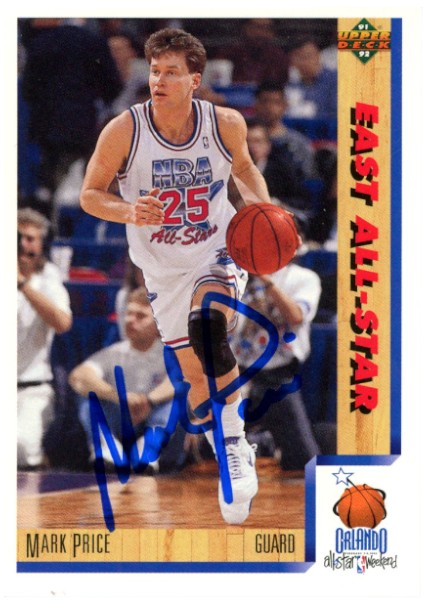 Mark Price Autographed/Signed 91-92 Upper Deck #460 Trading Card Beckett 52577