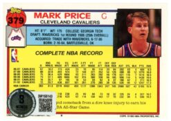 Mark Price Autographed/Signed 1993 Topps #379 Trading Card Beckett Witness 59418