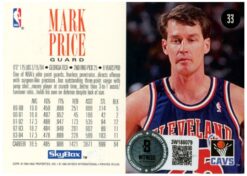 Mark Price Autographed/Signed 1994-1995 Skybox #33 Trading Card Beckett 52560