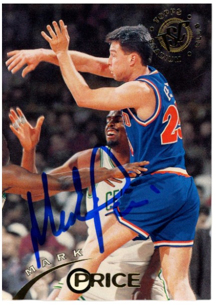 Mark Price Autographed/Signed 94-95 Topps Stadium Club #124 Card Beckett 52527