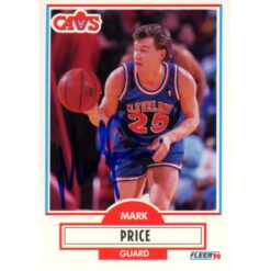 Mark Price Autographed 1990-91 Fleer #36 Trading Card Beckett Witness 51696