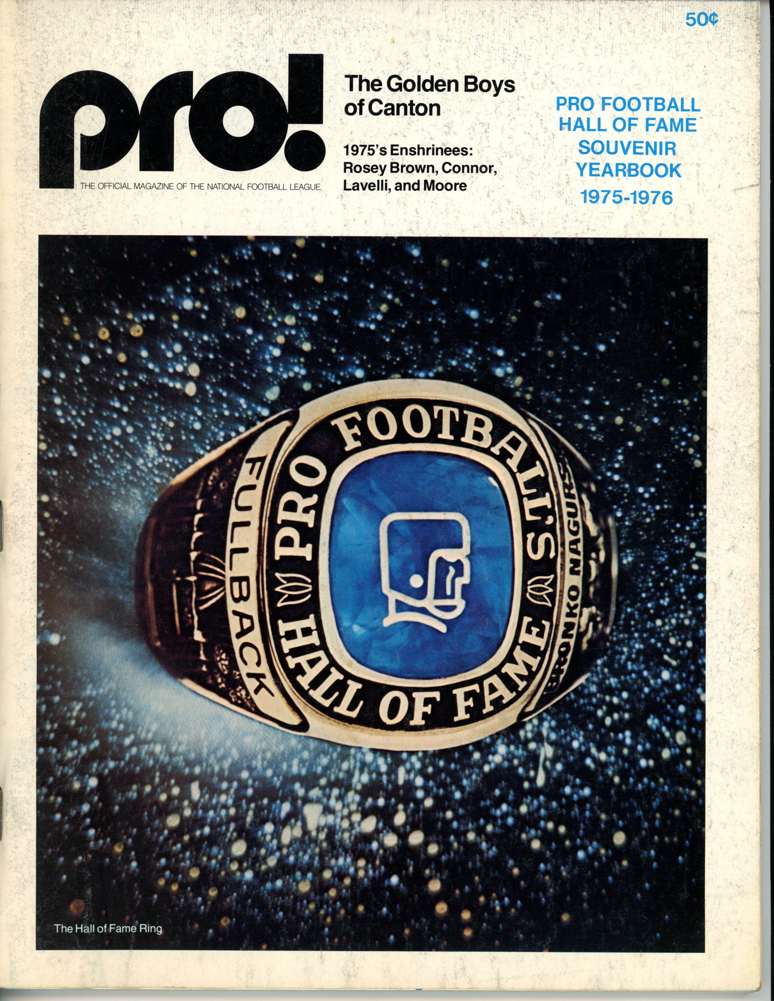 1975-76 Pro! Magazine Pro Football Hall Of Fame Souvenir Yearbook