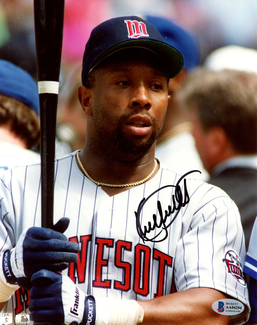 Kirby Puckett Autographed/Signed Minnesota Twins 8x10 Photo Beckett