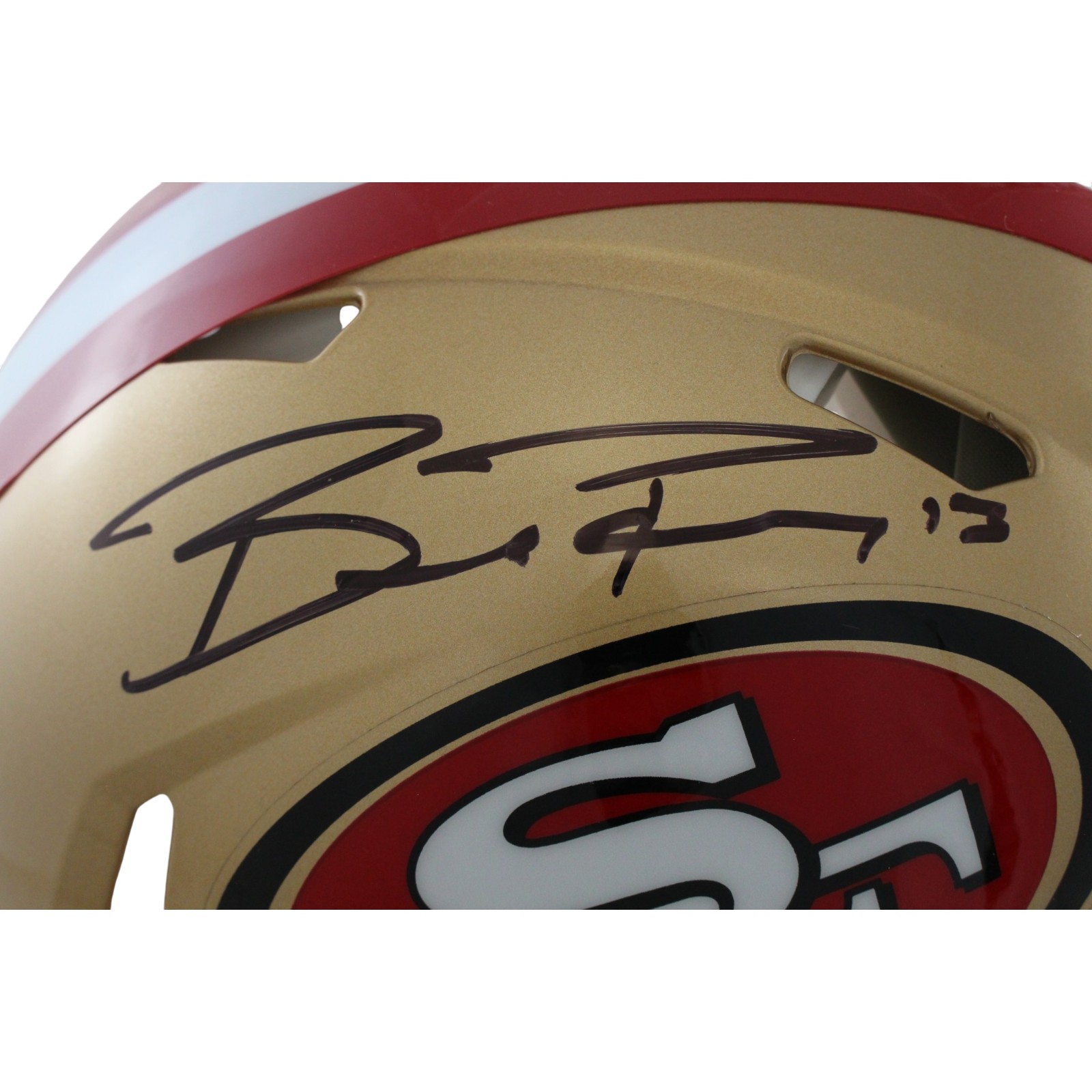 Brock Purdy Autographed San Francisco 49ers Authentic Helmet Beckett WIT 56909 2 Brock Purdy Autographed San Francisco 49ers Authentic Helmet Beckett WIT 56909