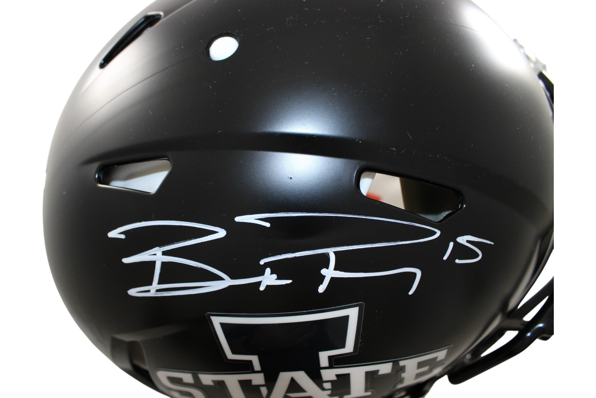 Brock Purdy Autographed Iowa State Cyclones Black Helmet Proline Beckett 58549