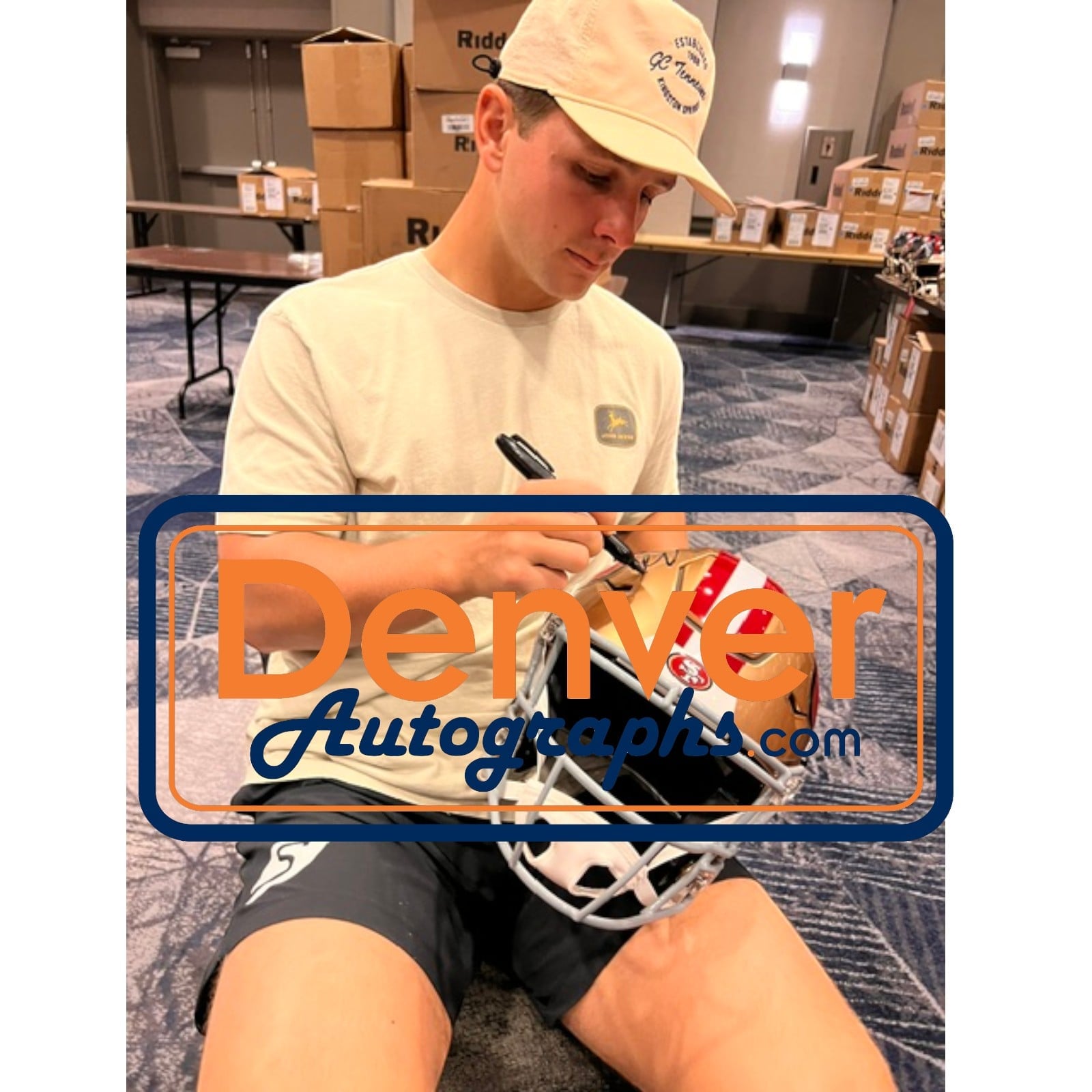 Purdy Kittle Signed 49ers Helmet Speedflex "Throw me the Ball Brock" BAS 58566 8 Purdy Kittle Signed 49ers Helmet Speedflex "Throw me the Ball Brock" BAS 58566