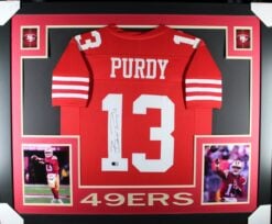 Brock Purdy Signed San Francisco 49ers Framed Jersey Red #1 Beckett WIT 58650