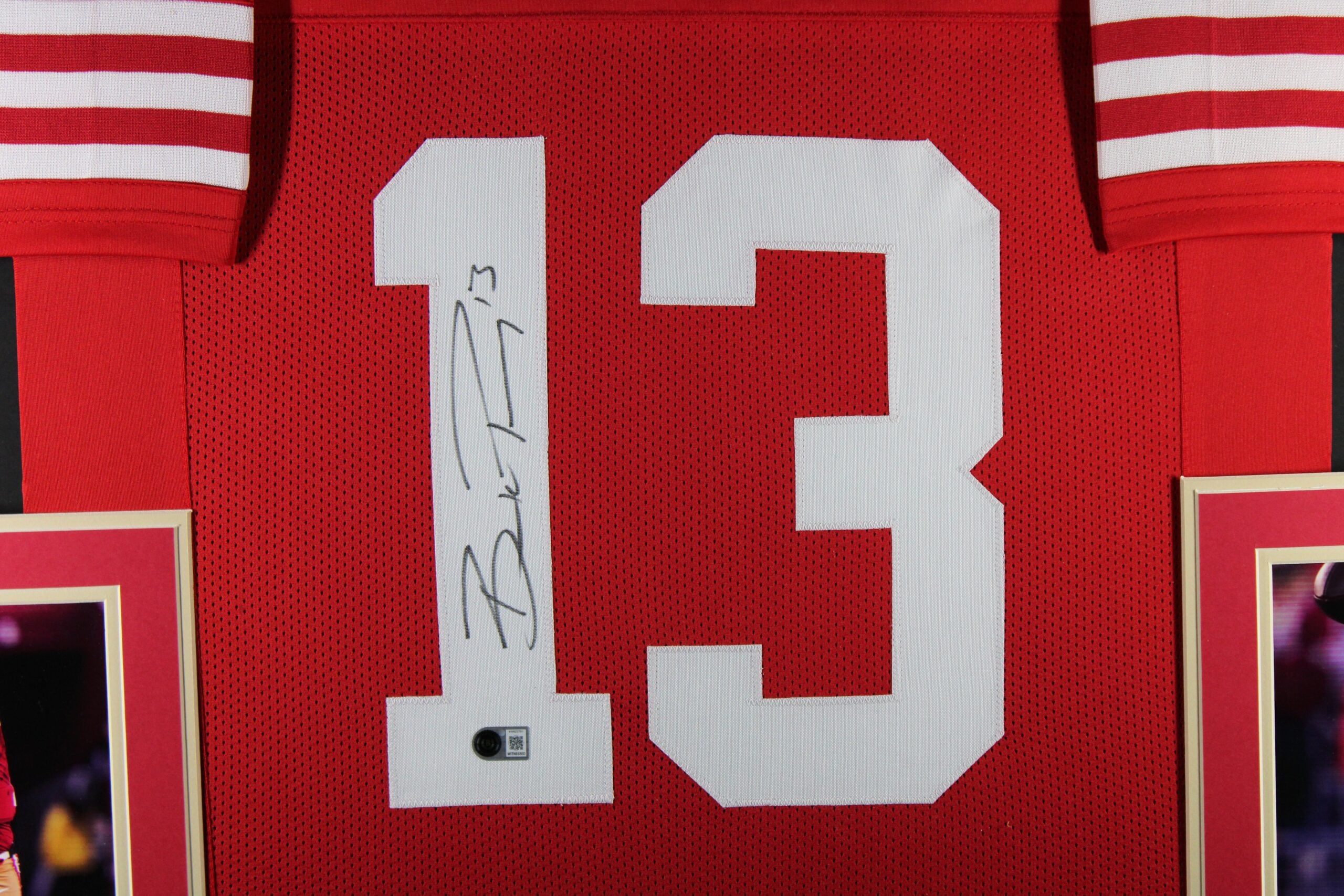 Brock Purdy Signed San Francisco 49ers Framed Jersey Red #1 Beckett WIT 58650 2 Brock Purdy Signed San Francisco 49ers Framed Jersey Red #1 Beckett WIT 58650