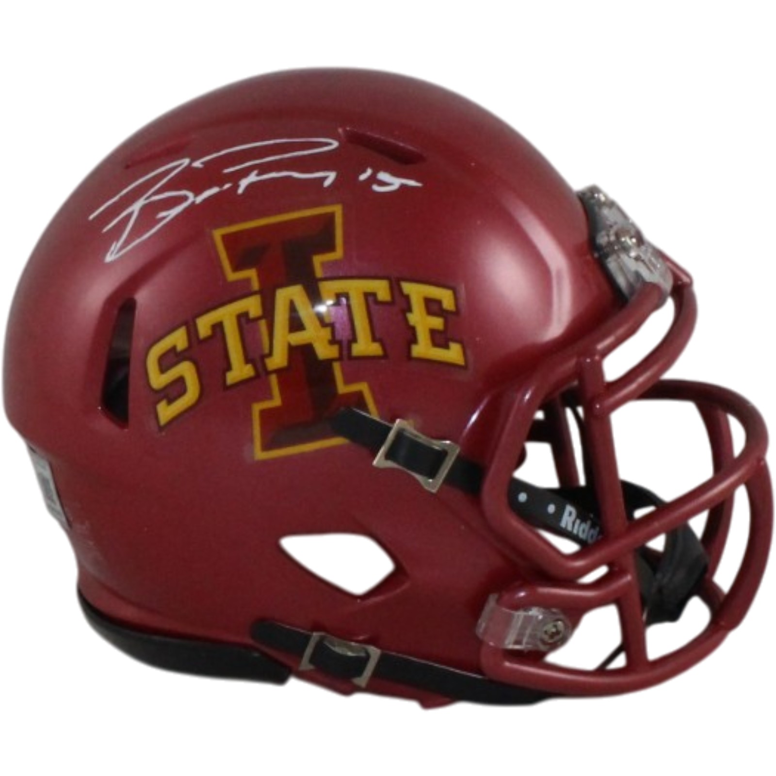 Brock Purdy Autographed Iowa State Cyclones Red Mini Helmet Beckett WIT 56915