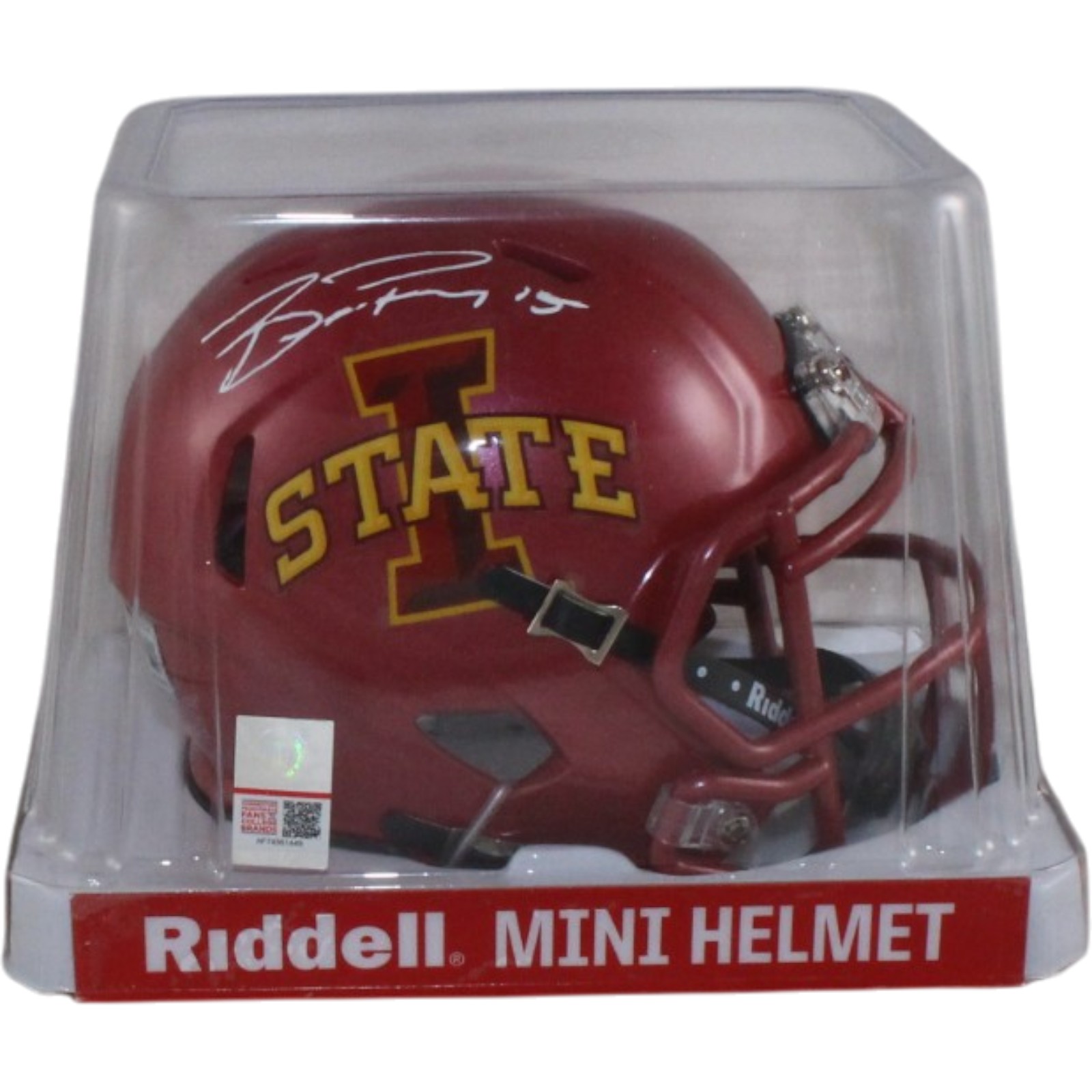 Brock Purdy Autographed Iowa State Cyclones Red Mini Helmet Beckett WIT 56915 5 Brock Purdy Autographed Iowa State Cyclones Red Mini Helmet Beckett WIT 56915
