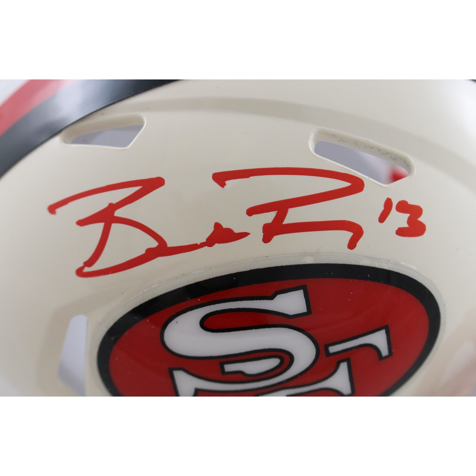 Brock Purdy Autographed San Francisco 49ers Retro Mini Helmet Beckett WIT 56911 3 Brock Purdy Autographed San Francisco 49ers Retro Mini Helmet Beckett WIT 56911