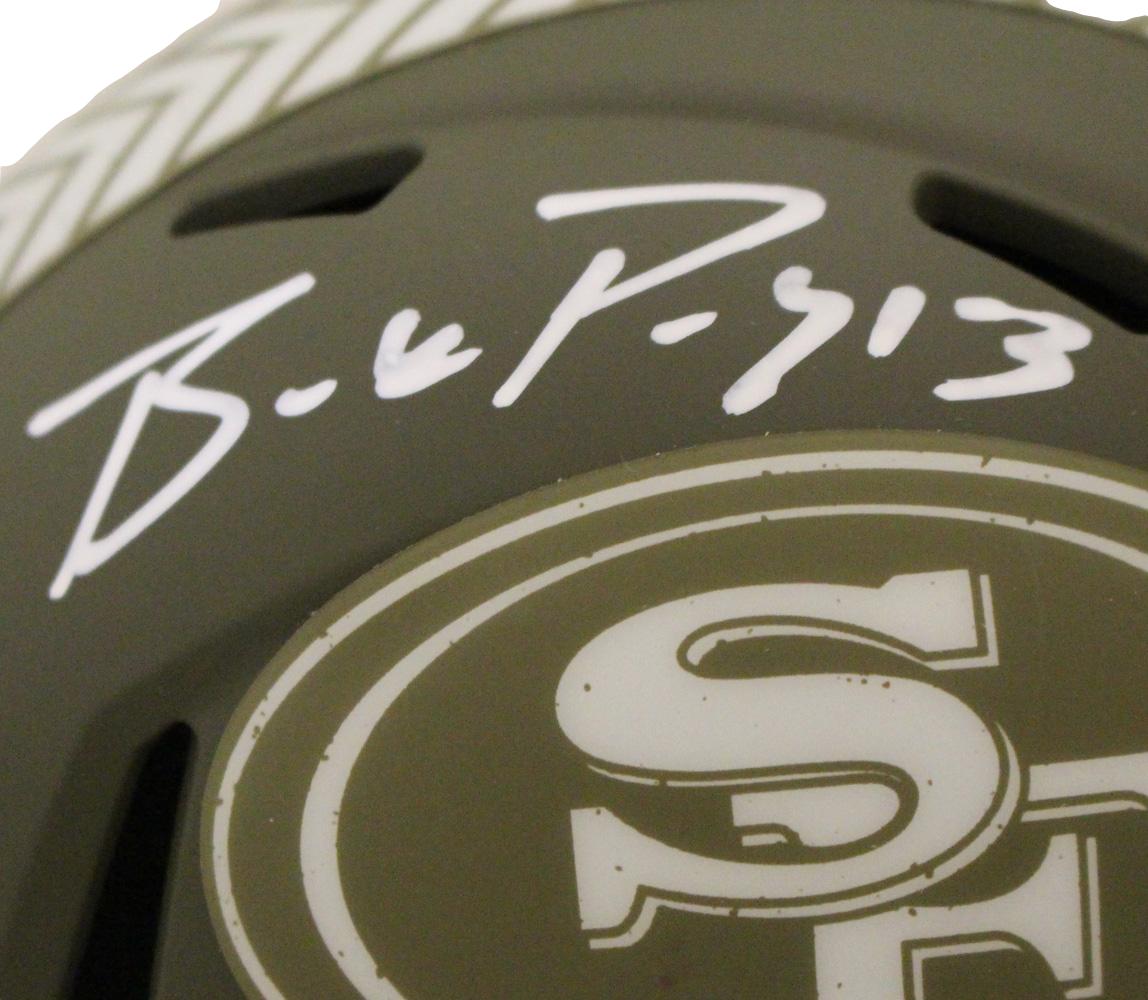 Brock Purdy Autographed San Francisco 49ers Salute Mini Helmet Beckett 