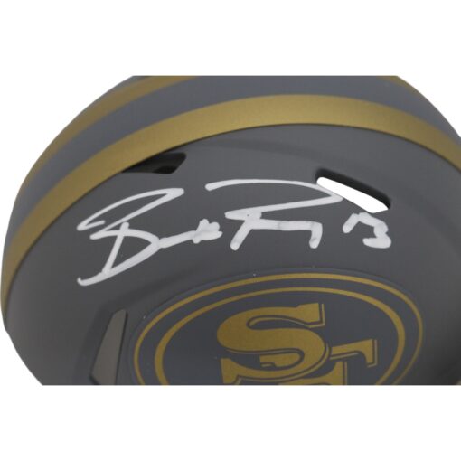 Brock Purdy Autographed/Signed San Francisco 49ers Slate Mini Helmet FAN 47971